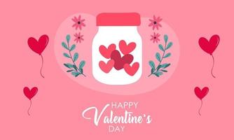 piatto contento San Valentino giorno illustrazione vettore