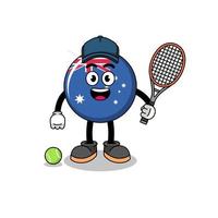 Australia bandiera illustrazione come un' tennis giocatore vettore