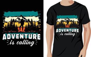 campeggio t camicia design avventura t camicia chiamata vettore