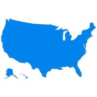 Stati Uniti d'America carta geografica vettore isolato su bianca sfondo. unito stati alto dettagliato carta geografica. vettore modello per sito web, disegno, coperchio, infografica.