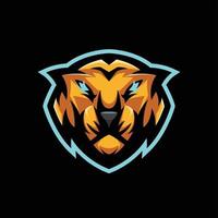 logo esport mascotte tigre vettore