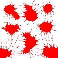 sangue gocce. spruzzo di sangue nel rosso vettore illustrazione. sangue schizzare.