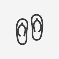 calzature sandalo icona vettore isolato. spiaggia pantofole simbolo cartello