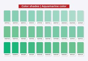 acquamarina verde colore occhiali da sole con rgb esadecimale per tessile, moda disegno, dipingere vettore