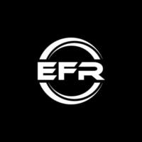 efr lettera logo design nel illustrazione. vettore logo, calligrafia disegni per logo, manifesto, invito, eccetera.