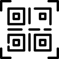 illustrazione vettoriale del codice qr su uno sfondo. simboli di qualità premium. icone vettoriali per il concetto e la progettazione grafica.