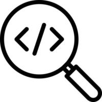 illustrazione vettoriale di codifica di ricerca su uno sfondo. simboli di qualità premium. icone vettoriali per il concetto e la progettazione grafica.