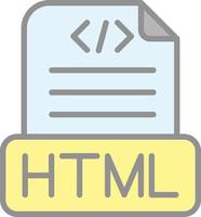 html file vettore icona design