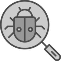 ricerca insetto vettore icona design
