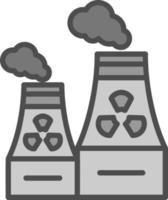 nucleare inquinamento vettore icona design
