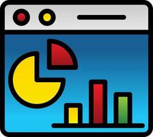 pagina web statistica vettore icona design