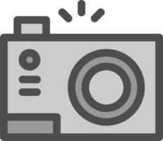 icona piatta della fotocamera compatta vettore
