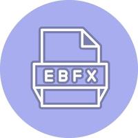 ebfx file formato icona vettore