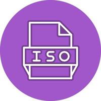 iso file formato icona vettore