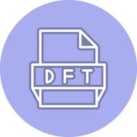 dft file formato icona vettore