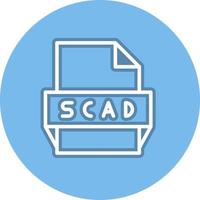 scad file formato icona vettore