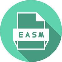 easm file formato icona vettore