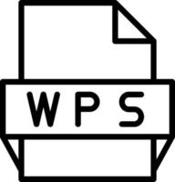 wps file formato icona vettore