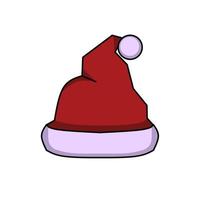 Santa cappello icona disegno, rosso cappello Santa con eleganza concetto vettore