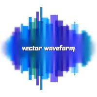 sfocato vettore waveform fatto di trasparente blu Linee