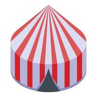 circo tenda icona, isometrico stile vettore