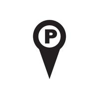 carta geografica punto parcheggio vettore