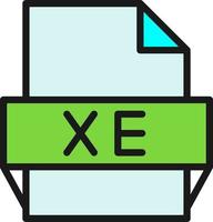 xe file formato icona vettore