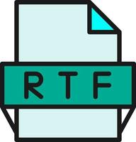 rtf file formato icona vettore