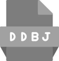 ddbj file formato icona vettore