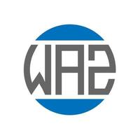 waz lettera logo design su bianca sfondo. waz creativo iniziali cerchio logo concetto. waz lettera design. vettore