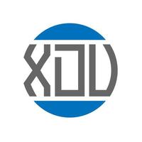 xdu lettera logo design su bianca sfondo. xdu creativo iniziali cerchio logo concetto. xdu lettera design. vettore