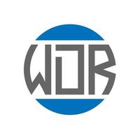 wdr lettera logo design su bianca sfondo. wdr creativo iniziali cerchio logo concetto. wdr lettera design. vettore