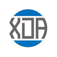 xda lettera logo design su bianca sfondo. xda creativo iniziali cerchio logo concetto. xda lettera design. vettore