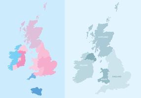 Mappa delle isole britanniche di vettore