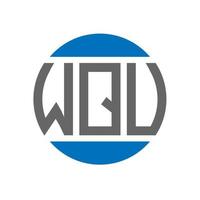 wqu lettera logo design su bianca sfondo. wqu creativo iniziali cerchio logo concetto. wqu lettera design. vettore