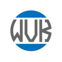 wvk lettera logo design su bianca sfondo. wvk creativo iniziali cerchio logo concetto. wvk lettera design. vettore