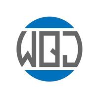 wqj lettera logo design su bianca sfondo. wqj creativo iniziali cerchio logo concetto. wqj lettera design. vettore