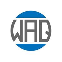 waq lettera logo design su bianca sfondo. waq creativo iniziali cerchio logo concetto. waq lettera design. vettore