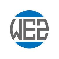 wez lettera logo design su bianca sfondo. wez creativo iniziali cerchio logo concetto. wez lettera design. vettore