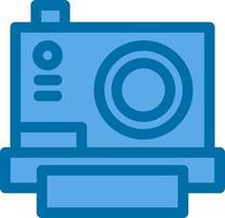 icona piatta della fotocamera istantanea vettore