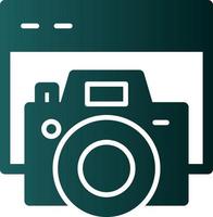 icona piatta del sito Web della fotocamera vettore