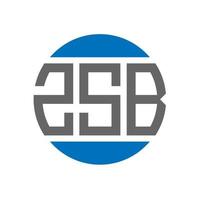 zsb lettera logo design su bianca sfondo. zsb creativo iniziali cerchio logo concetto. zsb lettera design. vettore