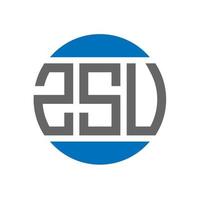 zsu lettera logo design su bianca sfondo. zsu creativo iniziali cerchio logo concetto. zsu lettera design. vettore
