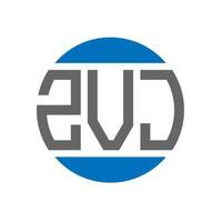 zvj lettera logo design su bianca sfondo. zvj creativo iniziali cerchio logo concetto. zvj lettera design. vettore