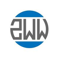 zww lettera logo design su bianca sfondo. zww creativo iniziali cerchio logo concetto. zww lettera design. vettore
