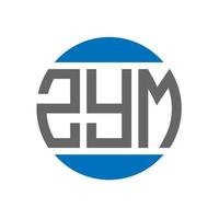 zym lettera logo design su bianca sfondo. zym creativo iniziali cerchio logo concetto. zym lettera design. vettore