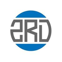 zrd lettera logo design su bianca sfondo. zrd creativo iniziali cerchio logo concetto. zrd lettera design. vettore