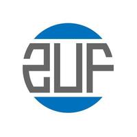 zuf lettera logo design su bianca sfondo. zuf creativo iniziali cerchio logo concetto. zuf lettera design. vettore