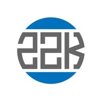 zzk lettera logo design su bianca sfondo. zzk creativo iniziali cerchio logo concetto. zzk lettera design. vettore