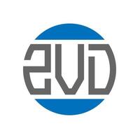 zvd lettera logo design su bianca sfondo. zvd creativo iniziali cerchio logo concetto. zvd lettera design. vettore